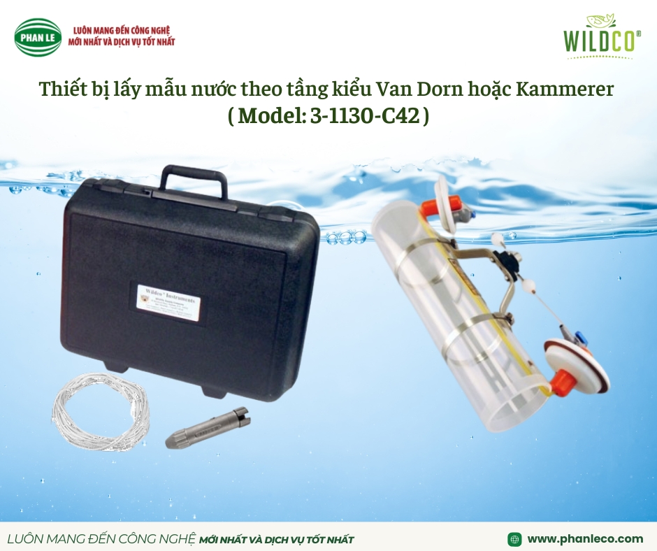 Thiết bị lấy mẫu nước theo tầng Van Dorn/Kammerer – Model 3-1130-C42: Giải pháp tối ưu trong quan trắc thủy học